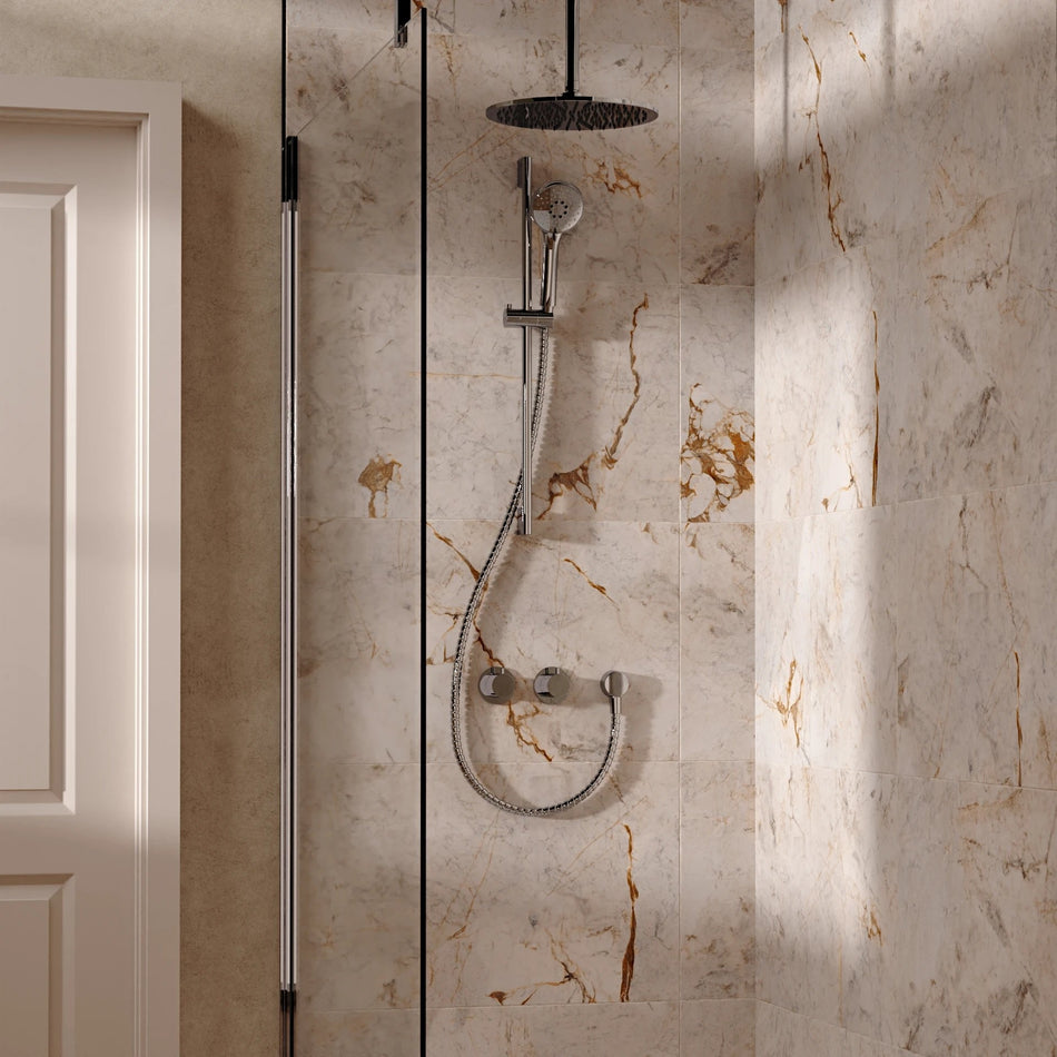 Crosswater Module 2 Outlet Thermostatic Concealed Shower Set 2 With 300mm Head and Ceiling Mounted Arm - Chrome