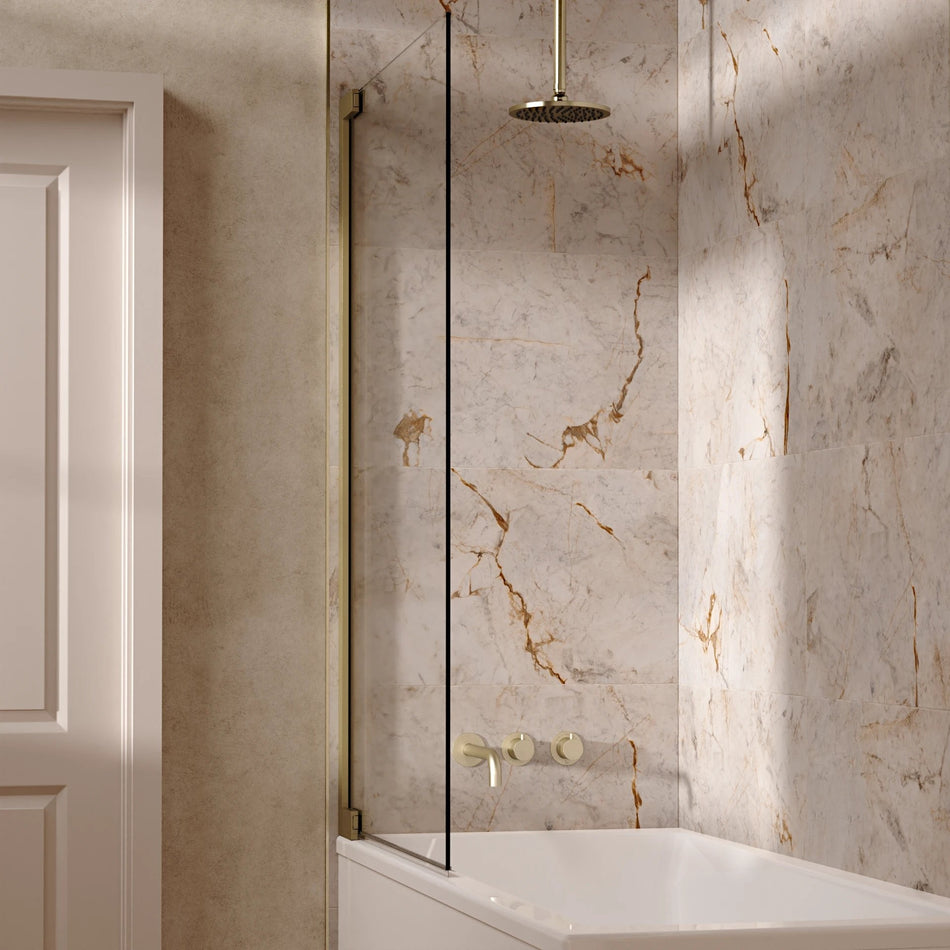 Crosswater Module 2 Outlet Thermostatic Concealed Shower Set 3 With 200mm Head and Ceiling Mounted Arm - Brushed Brass