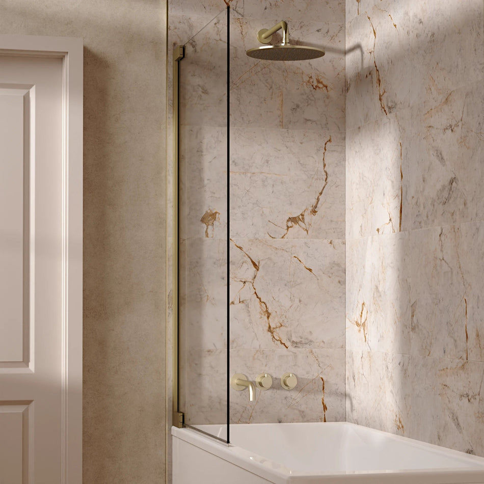 Crosswater Module 2 Outlet Thermostatic Concealed Shower Set 3 With 300mm Head and Wall Mounted Arm - Brushed Brass