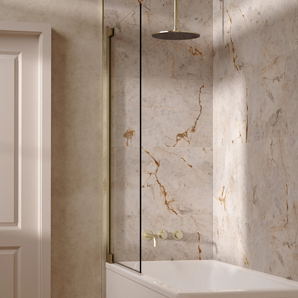 Crosswater Module 2 Outlet Thermostatic Concealed Shower Set 3 With 300mm Head and Ceiling Mounted Arm - Brushed Brass
