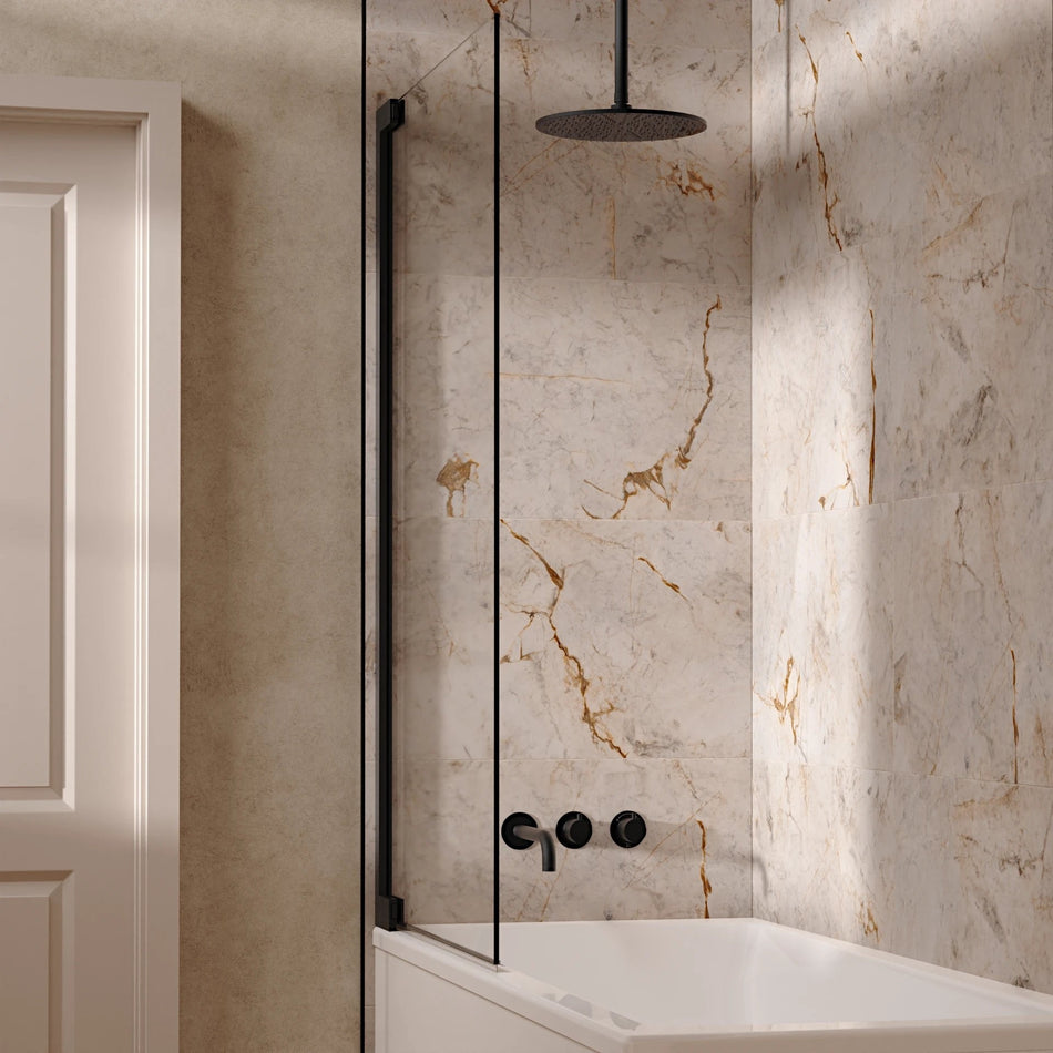 Crosswater Module 2 Outlet Thermostatic Concealed Shower Set 3 With 300mm Head and Ceiling Mounted Arm - Matt Black