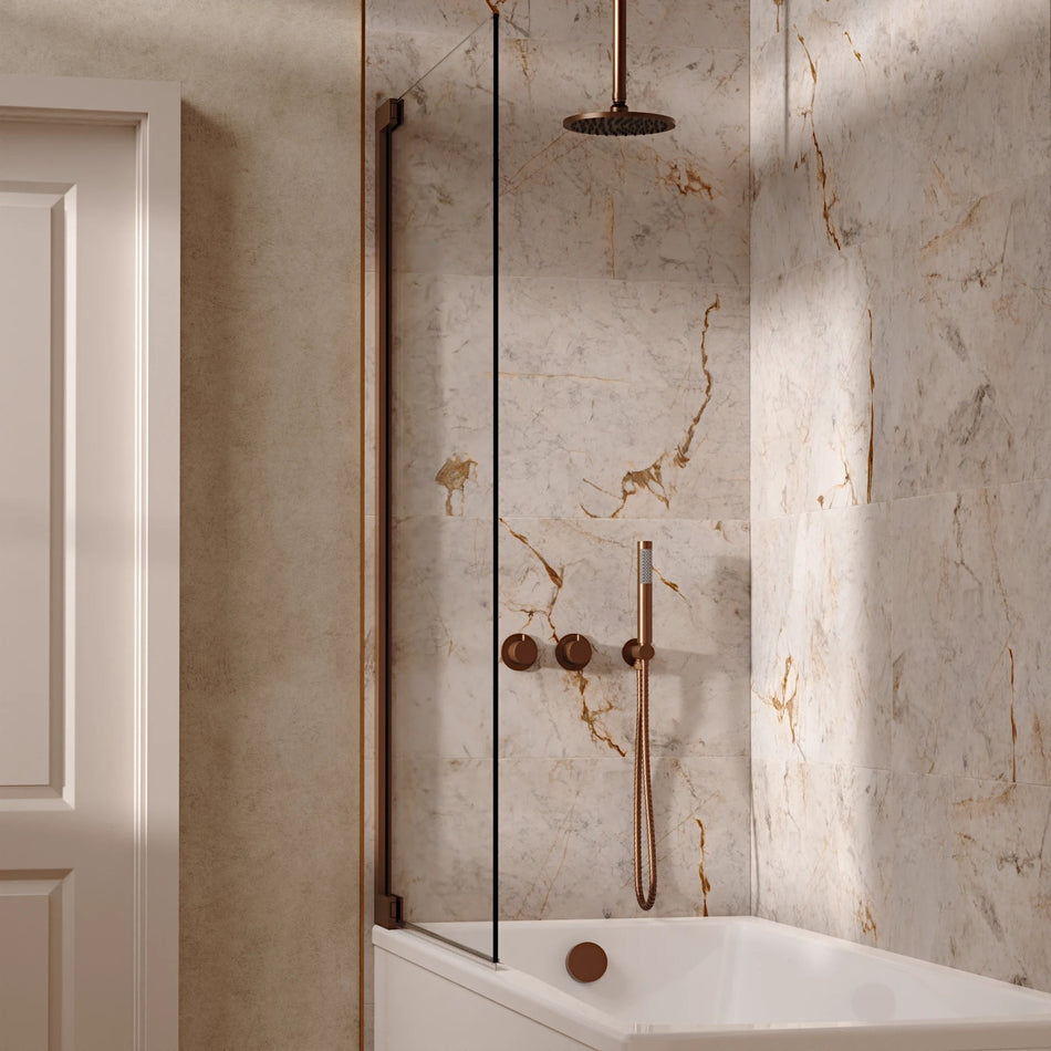 Crosswater Module 3 Outlet Thermostatic Concealed Shower Set 6 With 200mm Head and Ceiling Mounted Arm - Brushed Bronze
