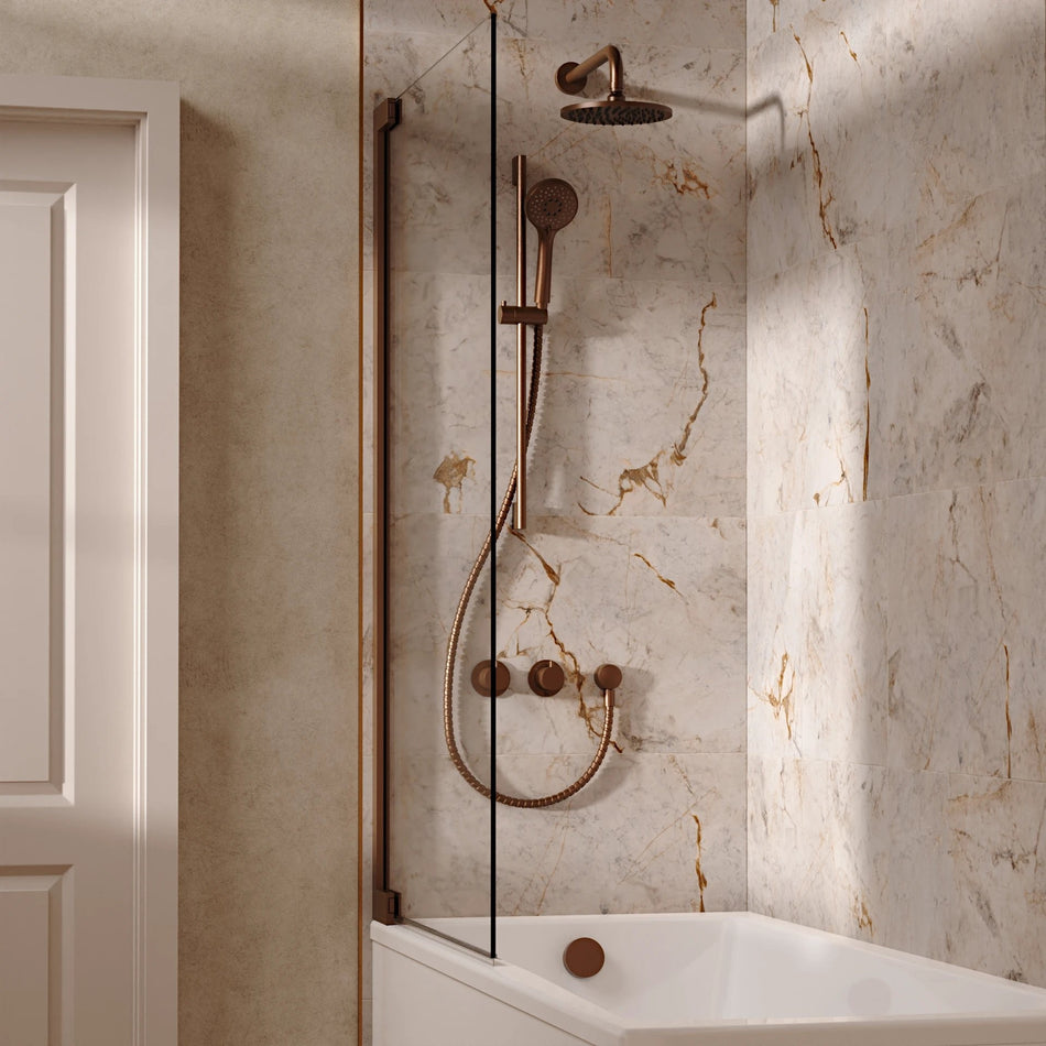 Crosswater Module 3 Outlet Thermostatic Concealed Shower Set 7 With 200mm Head and Wall Mounted Arm - Brushed Bronze