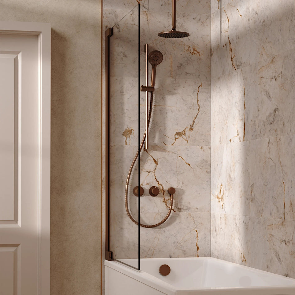 Crosswater Module 3 Outlet Thermostatic Concealed Shower Set 7 With 200mm Head and Ceiling Mounted Arm - Brushed Bronze