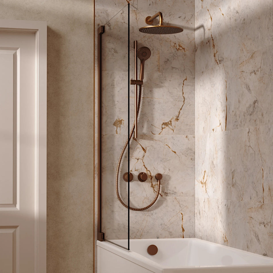 Crosswater Module 3 Outlet Thermostatic Concealed Shower Set 7 With 300mm Head and Wall Mounted Arm - Brushed Bronze