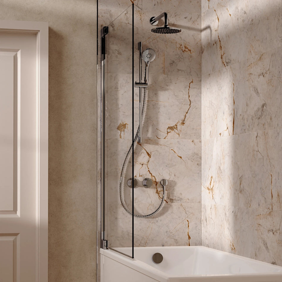 Crosswater Module 3 Outlet Thermostatic Concealed Shower Set 7 With 200mm Head and Wall Mounted Arm - Chrome