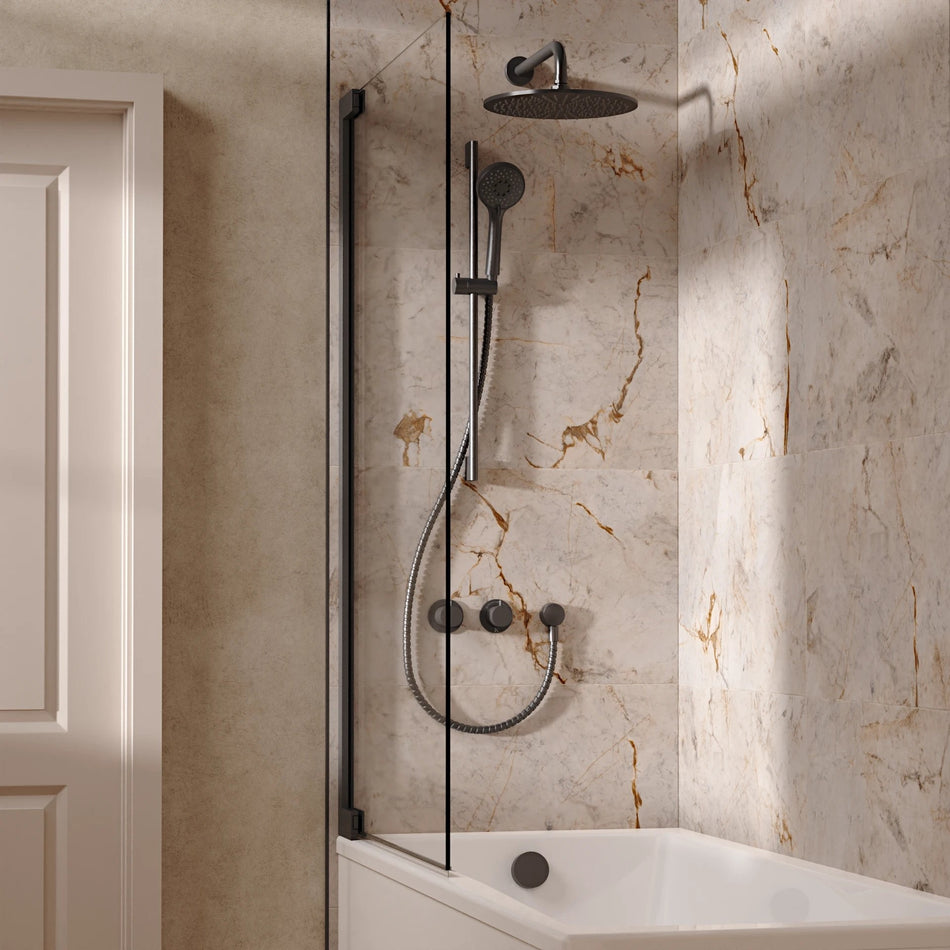 Crosswater Module 3 Outlet Thermostatic Concealed Shower Set 7 With 300mm Head and Wall Mounted Arm - Slate