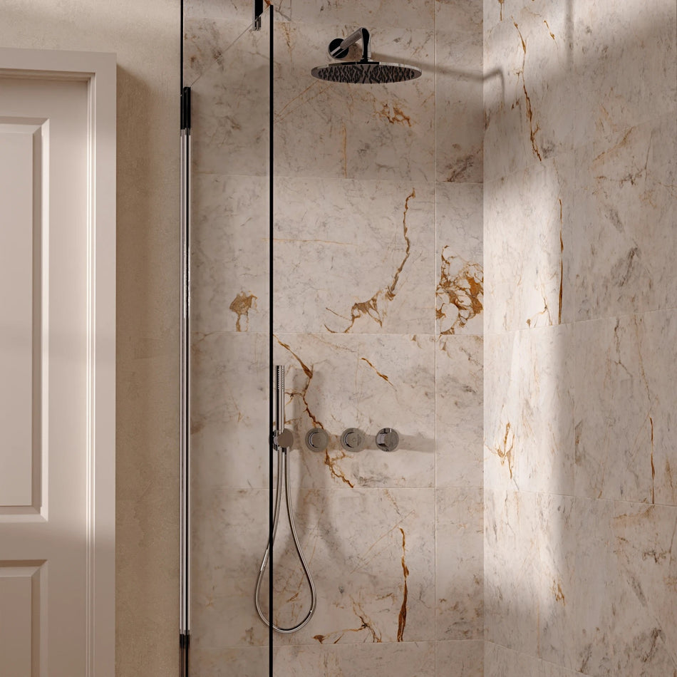 Crosswater Module 2 Outlet Thermostatic Concealed Shower Set 8 With Fixed 300mm Head & Handset - Chrome
