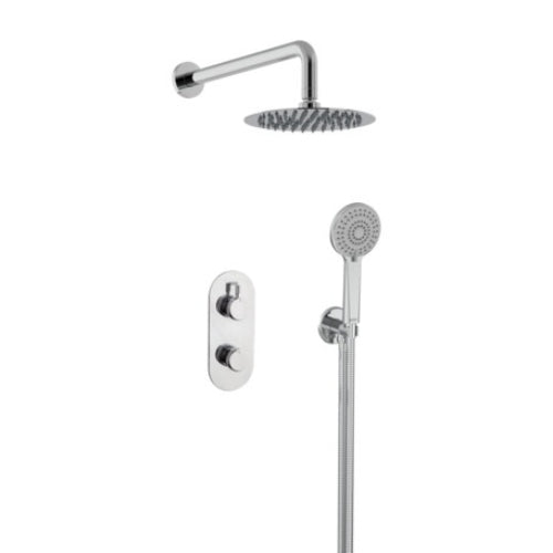 Bristan Molida 2 Outlet 2 Control Thermostatic Concealed Shower Set - Chrome
