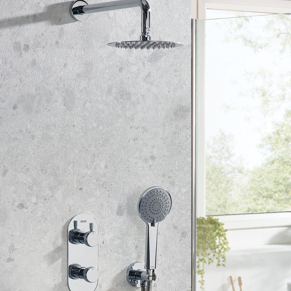 Bristan Molida 2 Outlet 2 Control Thermostatic Concealed Shower Set - Chrome