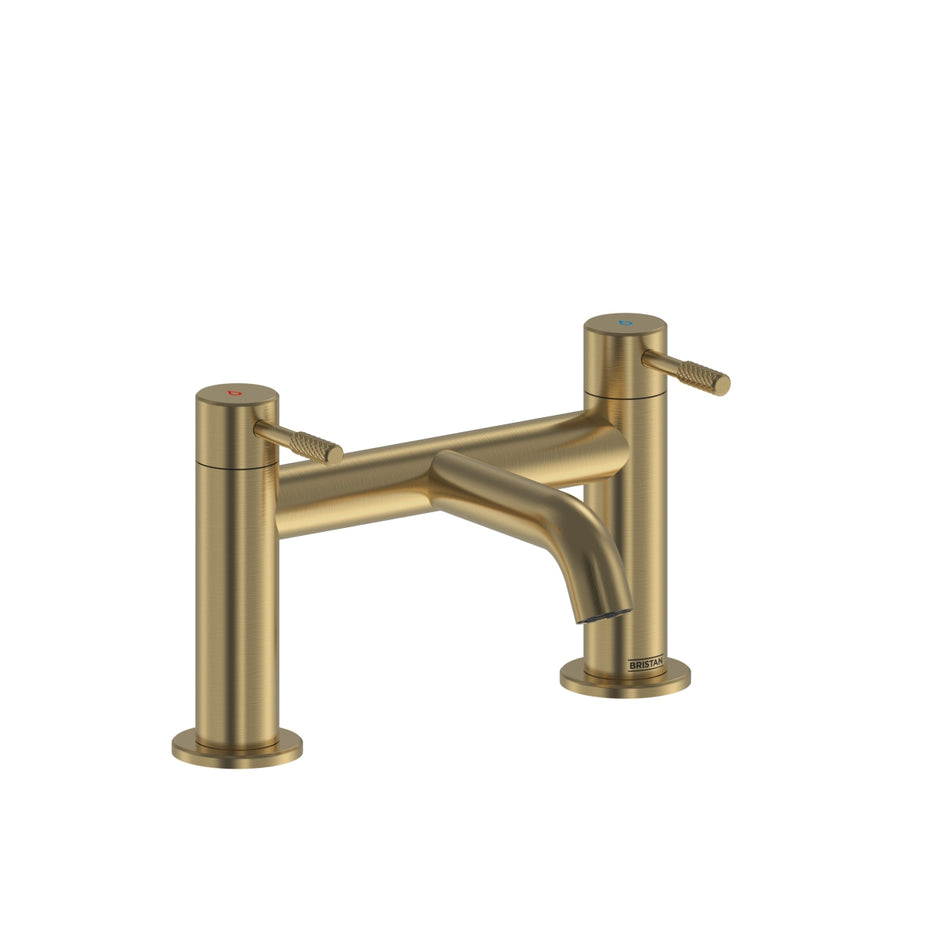 Bristan Molida Deck Mounted Bath Filler Tap - Brushed Brass