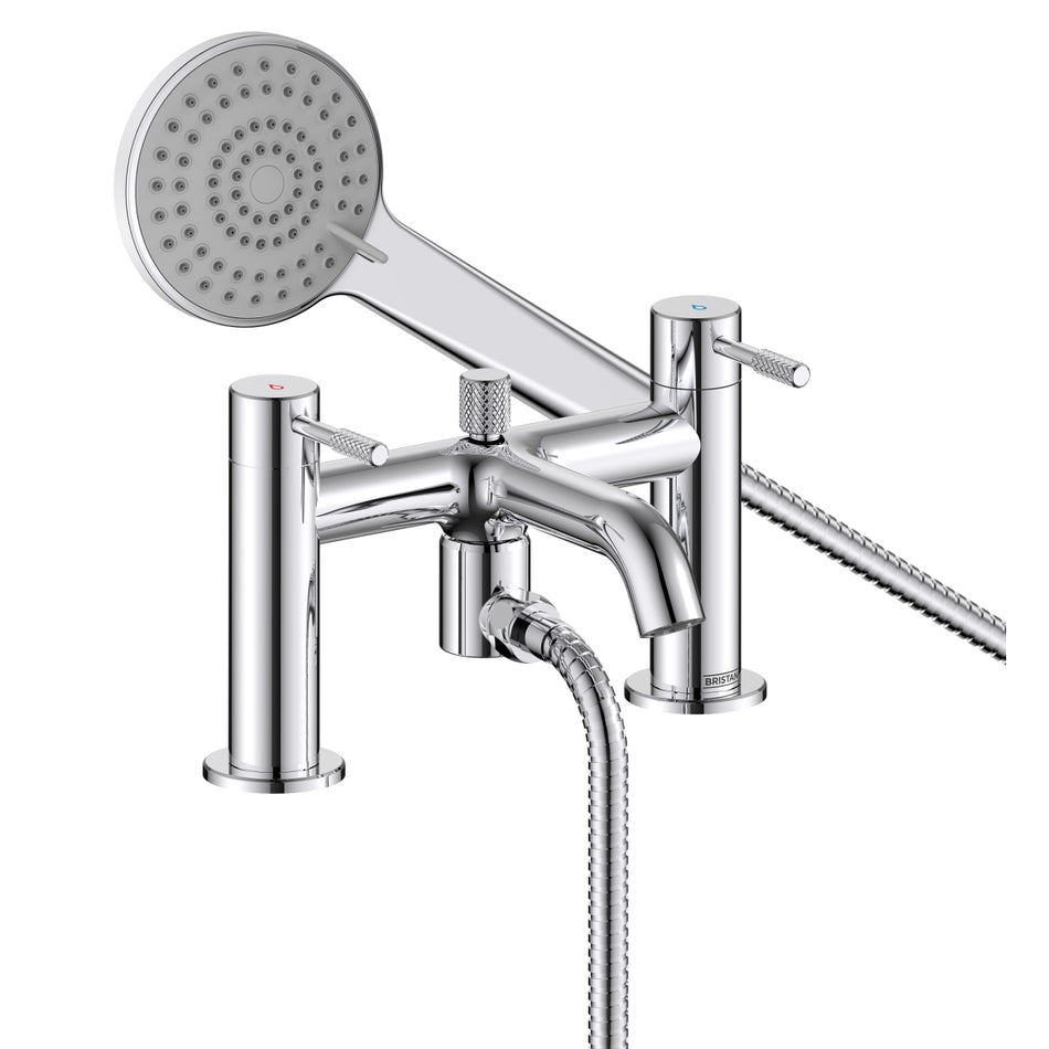 Bristan Molida Bath Shower Mixer Tap With Shower Handset and Hose - Chrome