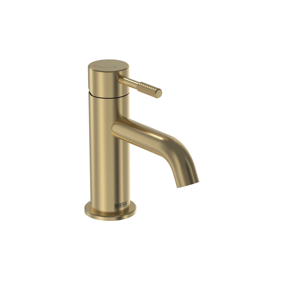 Bristan Molida Deck Mounted Eco Start Basin Mixer Tap - Brushed Brass