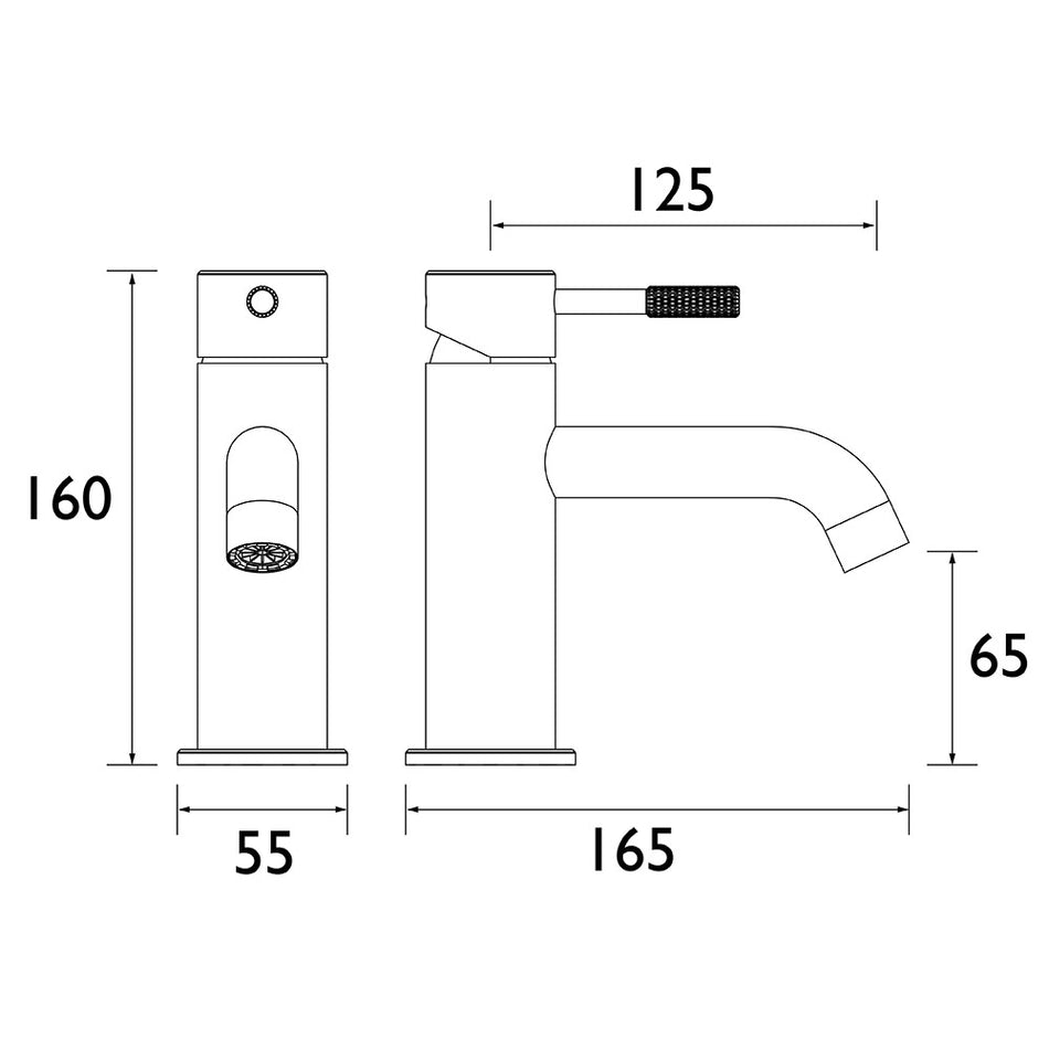 Bristan Molida Deck Mounted Eco Start Basin Mixer Tap - Chrome