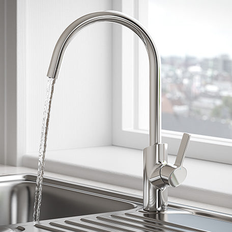 Bristan Maple Deck Mounted Easyfit Mono Kitchen Mixer Tap - Chrome