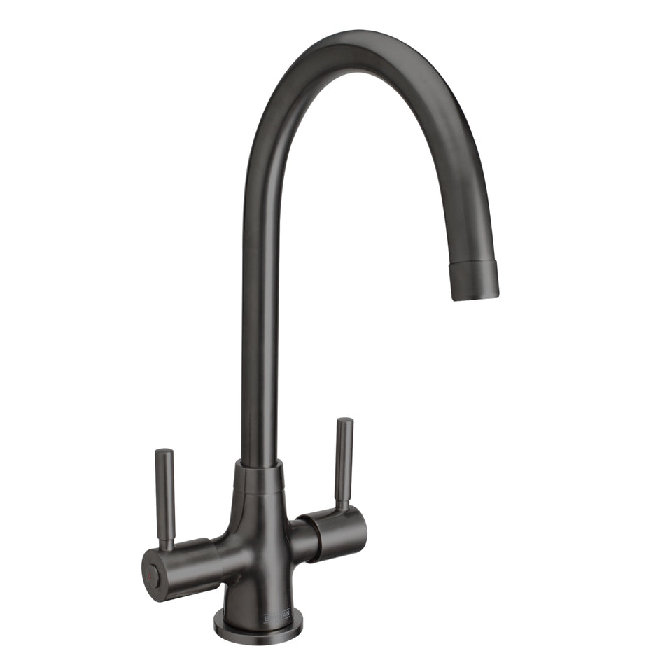 Bristan Monza Deck Mounted Easyfit Mono Kitchen Mixer Tap - Gun Metal