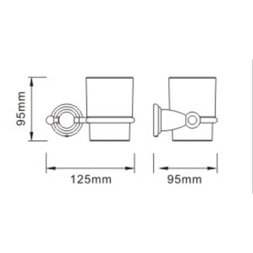 Bristan 1901 Tumbler And Holder - Chrome