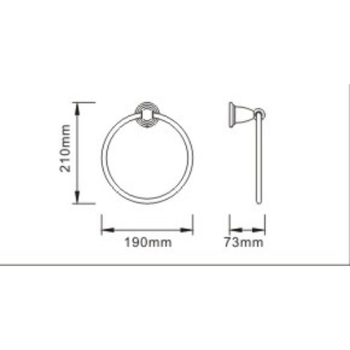 Bristan 1901 Towel Ring - Chrome