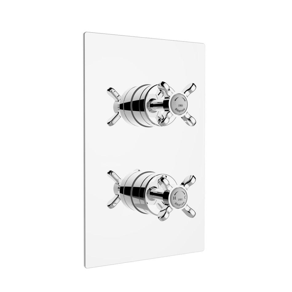 Bristan 1901 Thermostatic Dual Control Shower Valve With Integral Two Outlet Diverter - Chrome