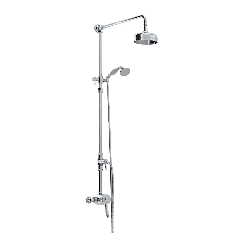Bristan 1901 Exposed Sequential Shower Valve With Rigid Riser Kit - Chrome