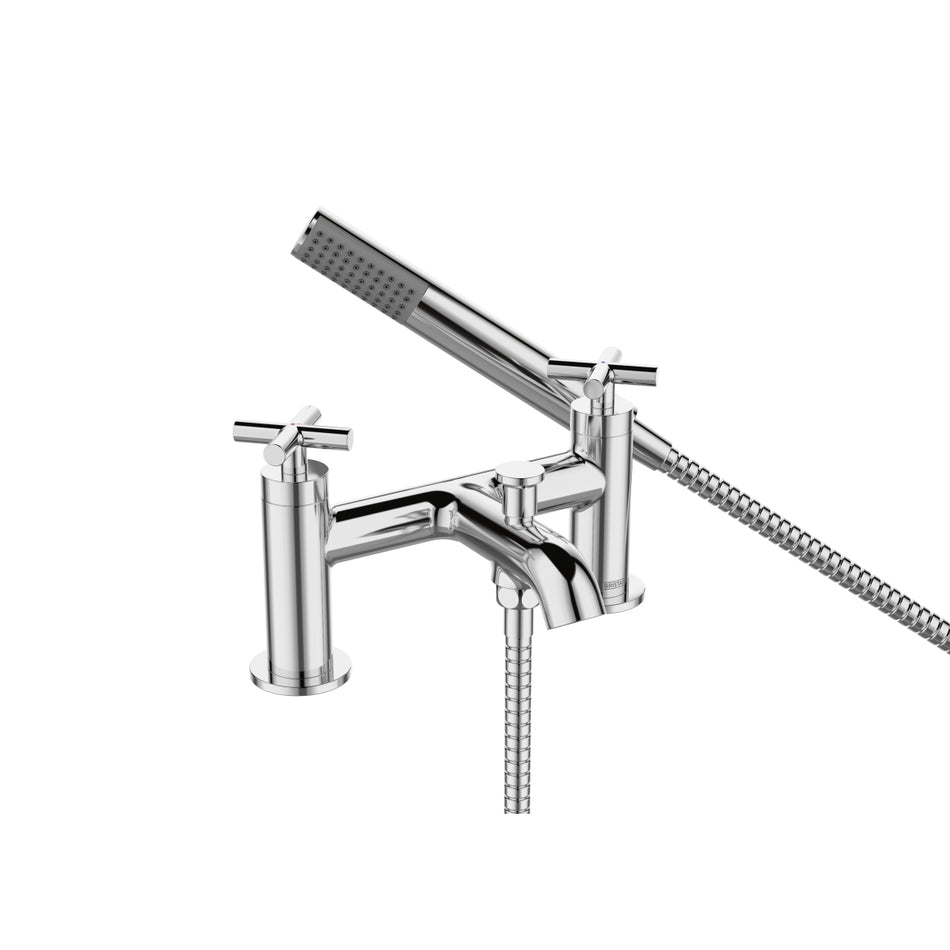 Bristan Naxos Bath Shower Mixer Tap With Shower Handset And Hose - Chrome