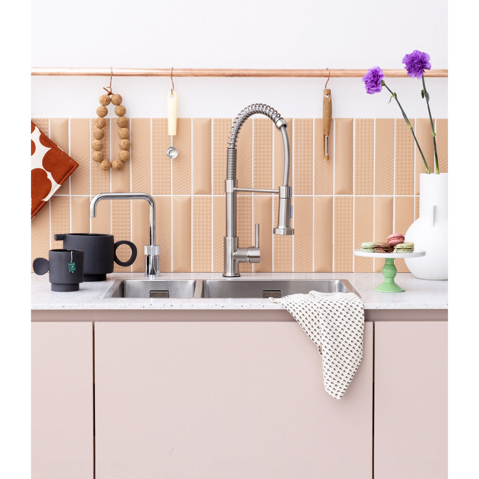 Quooker Nordic Square Boiling Water Tap with Tank - Chrome