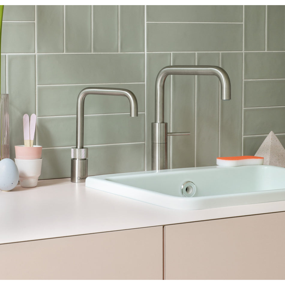 Quooker Nordic Square Boiling Water Tap with Tank - Stainless Steel