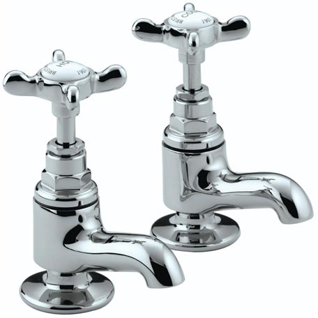 Bristan 1901 Vanity Basin Pillar Taps  and Ceramic Disc Valves - Chrome