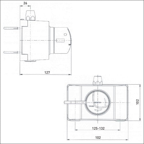 Bristan Opac Exposed Shower Valve With Lever Handle And Shroud - Chrome