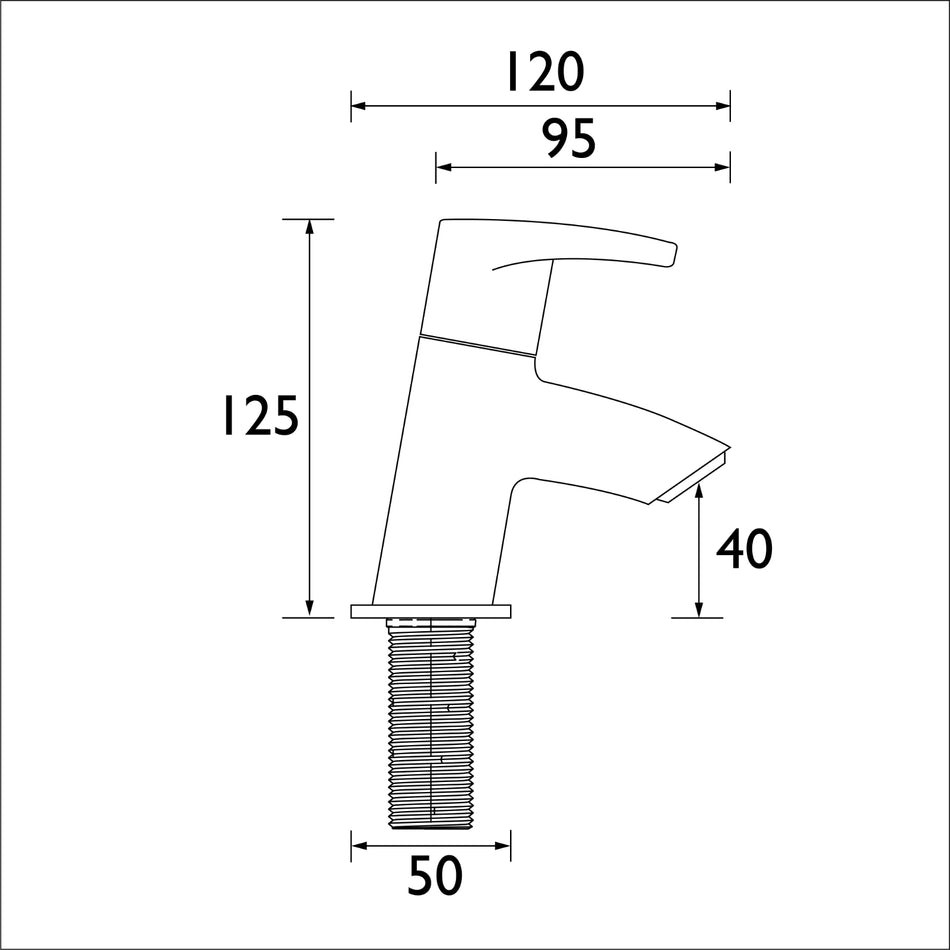 Bristan Orta Bath Pillar Taps - Chrome