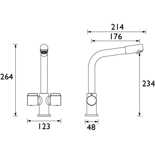 Bristan Pinnacle Monobloc Kitchen Mixer Tap - Chrome
