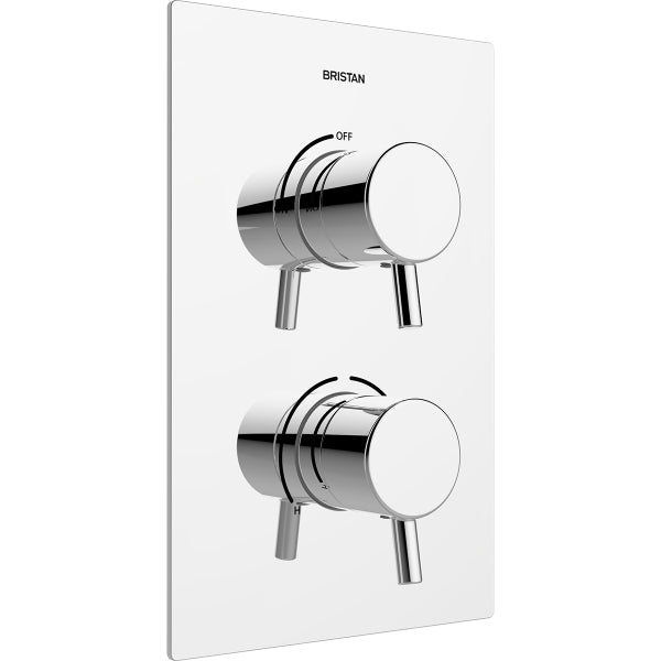 Bristan Prism Recessed Thermostatic Dual Control Shower Valve - Chrome