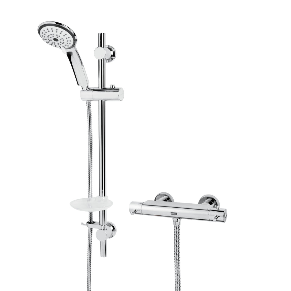 Bristan Prism Safe Touch Bar Shower Mixer With Adjustable Kit And Fast Fit Fixings - Chrome