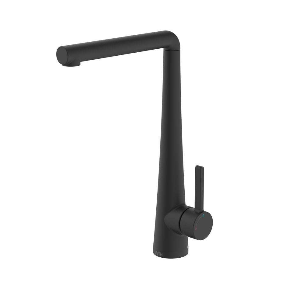 Bristan Pine Deck Mounted Easyfit Mono Kitchen Mixer Tap - Matt Black