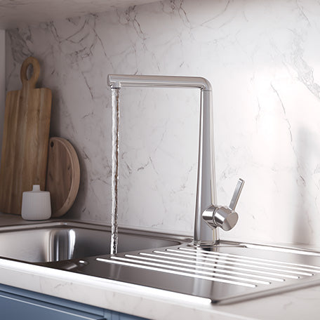 Bristan Pine Deck Mounted Easyfit Mono Kitchen Mixer Tap - Chrome