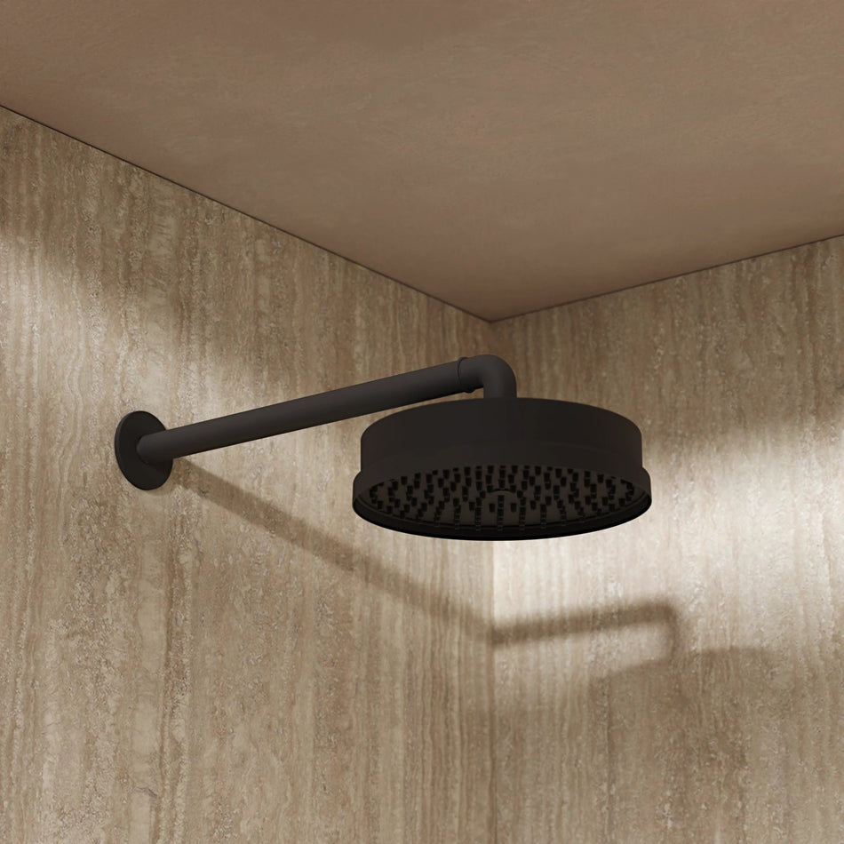 Crosswater Mpro Industrial Shower Head - Easy Clean - 200mm Wide - Carbon Black