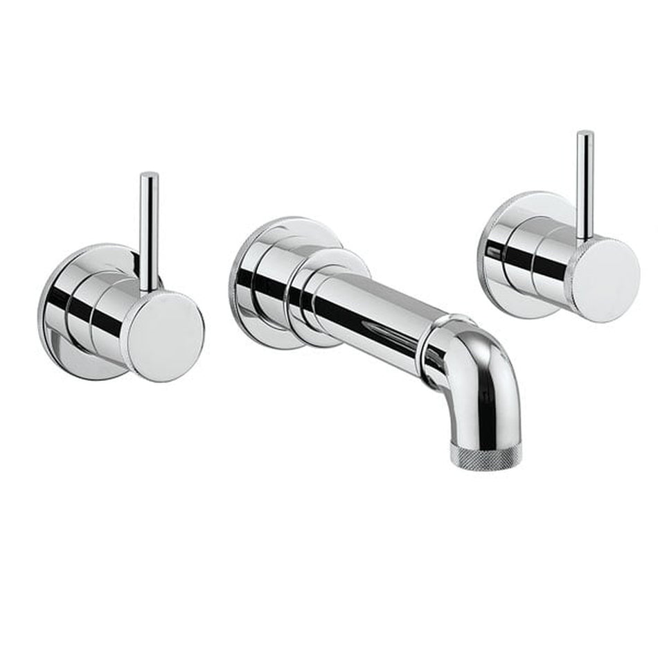 Crosswater Mpro Industrial Wall Stop Taps - Chrome
