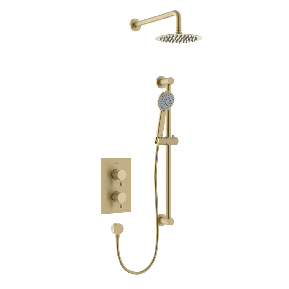 Bristan Prism Concealed Dual Control Shower Pack - Brushed Brass