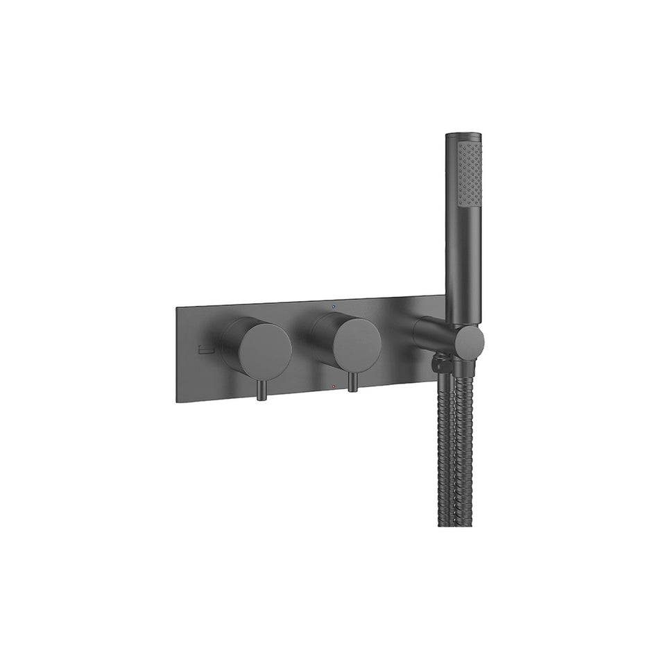 Crosswater Mpro 2 Handle Shower Trimset With Handset & Hose - Slate