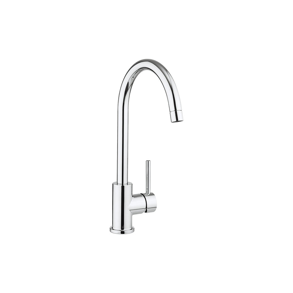 Crosswater Mpro Deck Mounted Side Lever Kitchen Mixer Tap - Chrome