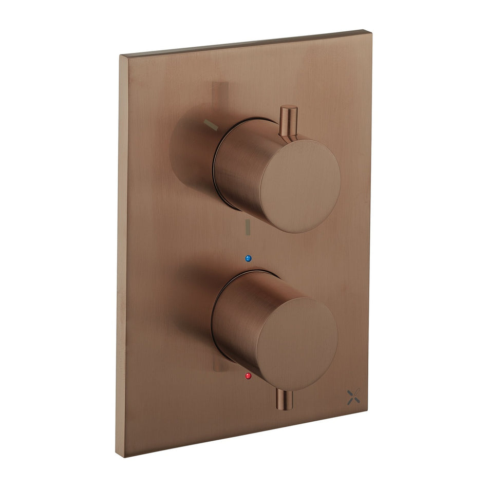 Crosswater Mpro 3 Outlet Crossbox Trim And Levers - Brushed Bronze