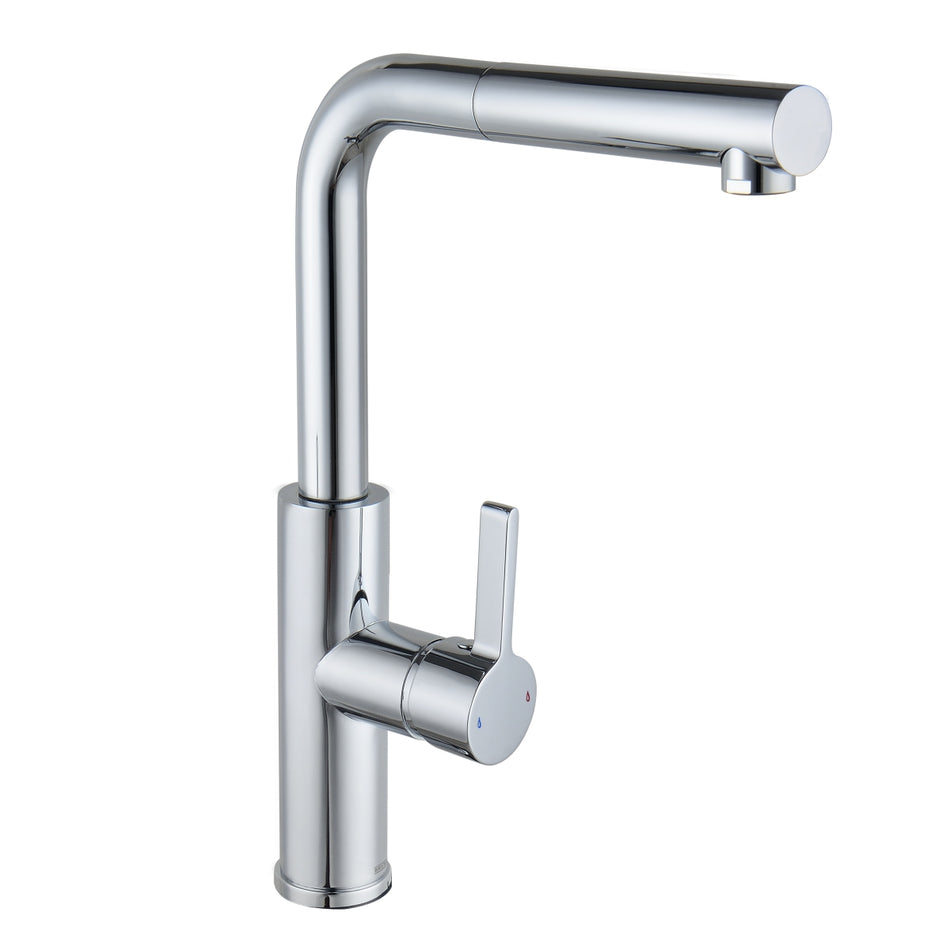 Bristan Profile Deck Mounted Kitchen Mixer Tap With Pull-out Hose - Chrome