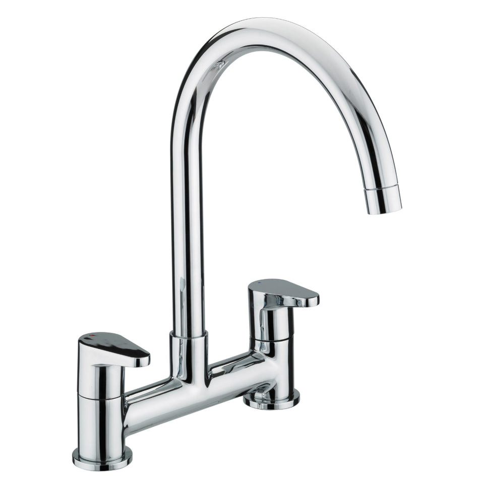 Bristan Quest Deck Mounted Kitchen Mixer Tap - Chrome