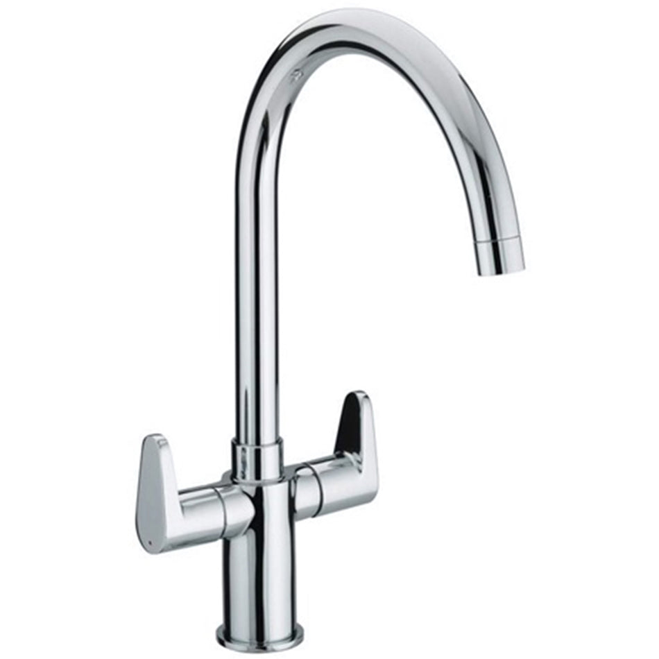 Bristan Quest Deck Mounted Easyfit Mono Kitchen Mixer Tap - Chrome