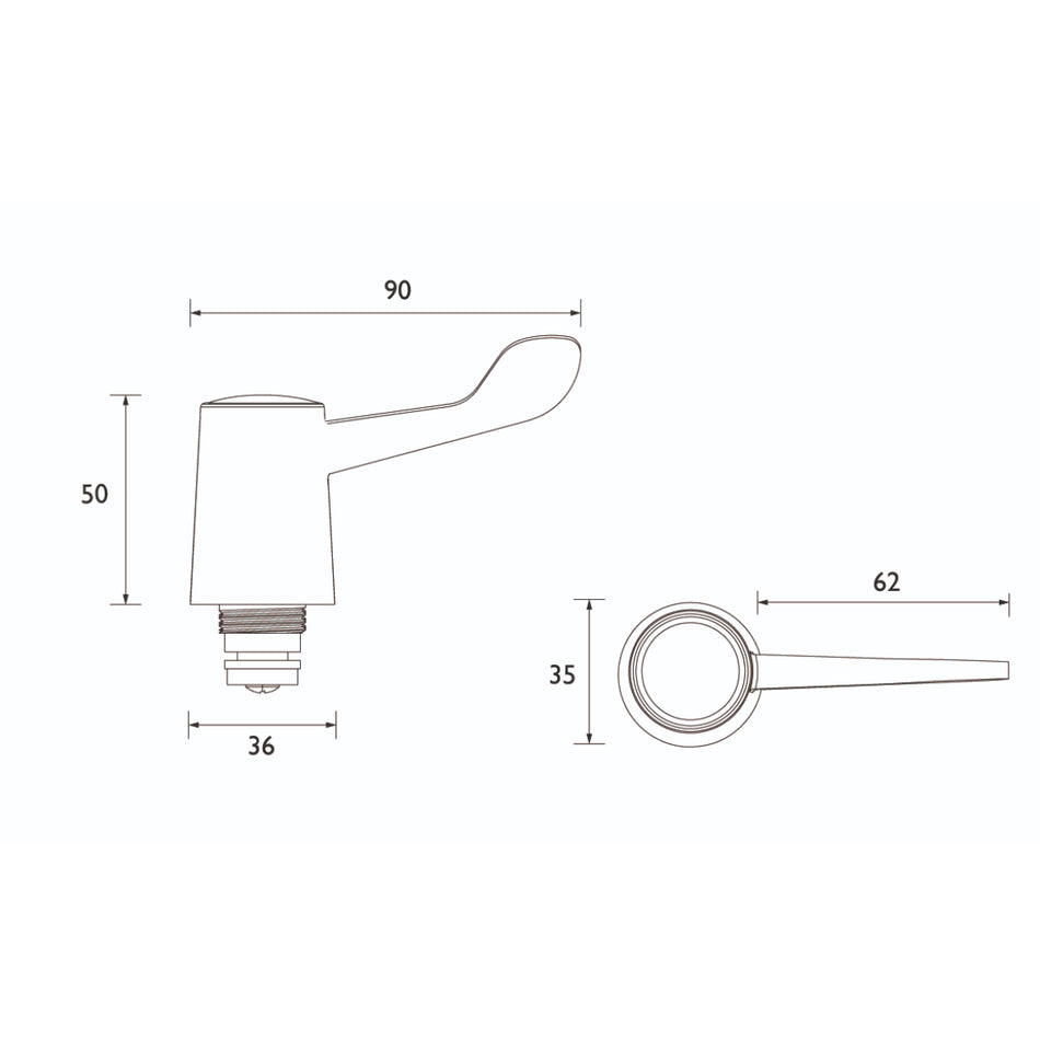 Bristan Bath Tap Reviver With Lever Handle - Chrome