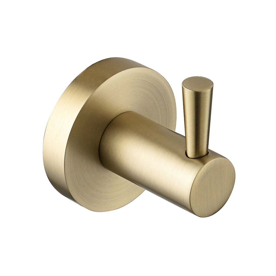 Bristan Round Robe Hook - Brushed Brass