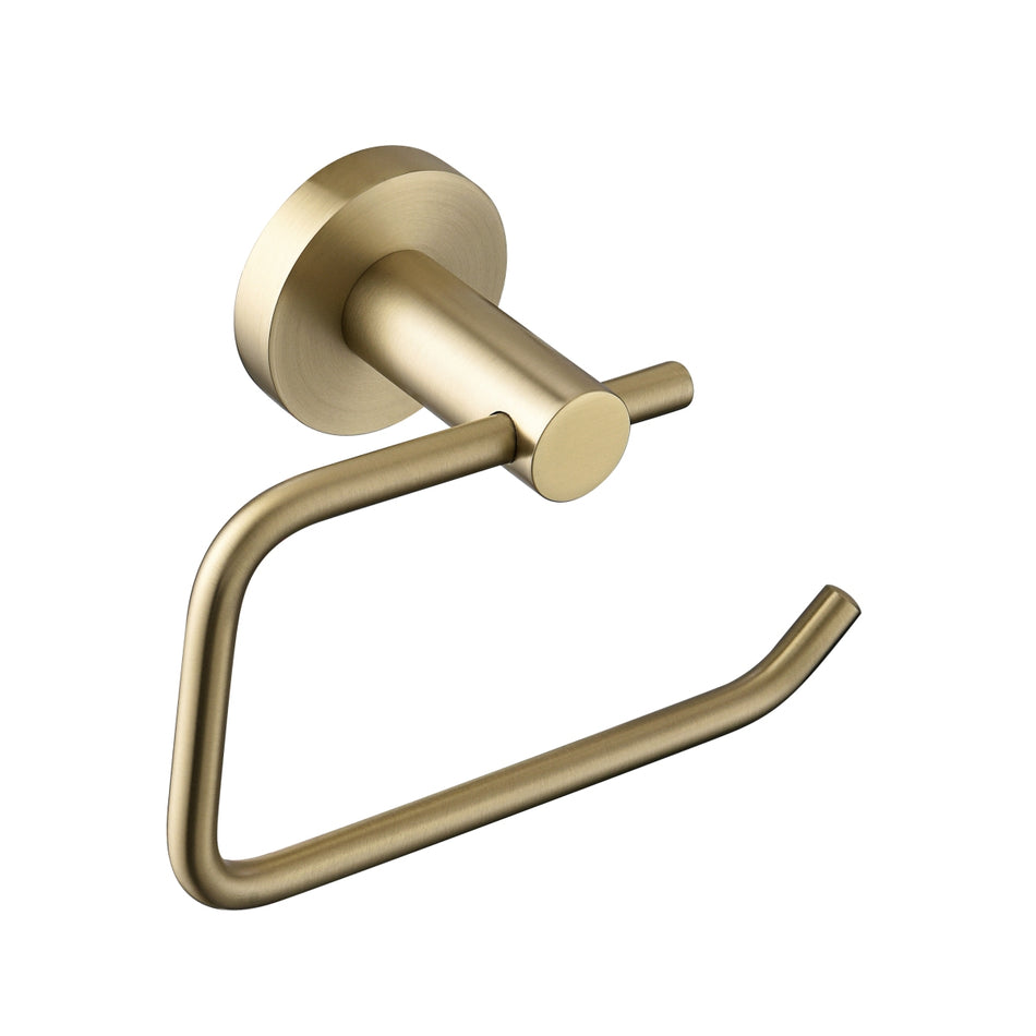 Bristan Round Toilet Roll Holder - Brushed Brass