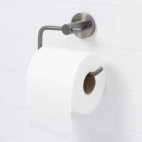 Bristan Round Toilet Roll Holder - Gun Metal Grey