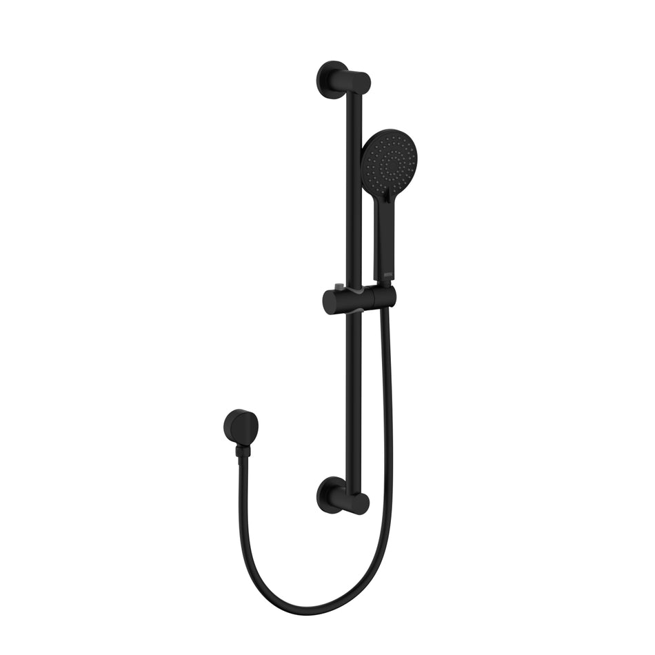 Bristan Round Riser Rail Shower Kit with Multi Function Handset - Matt Black