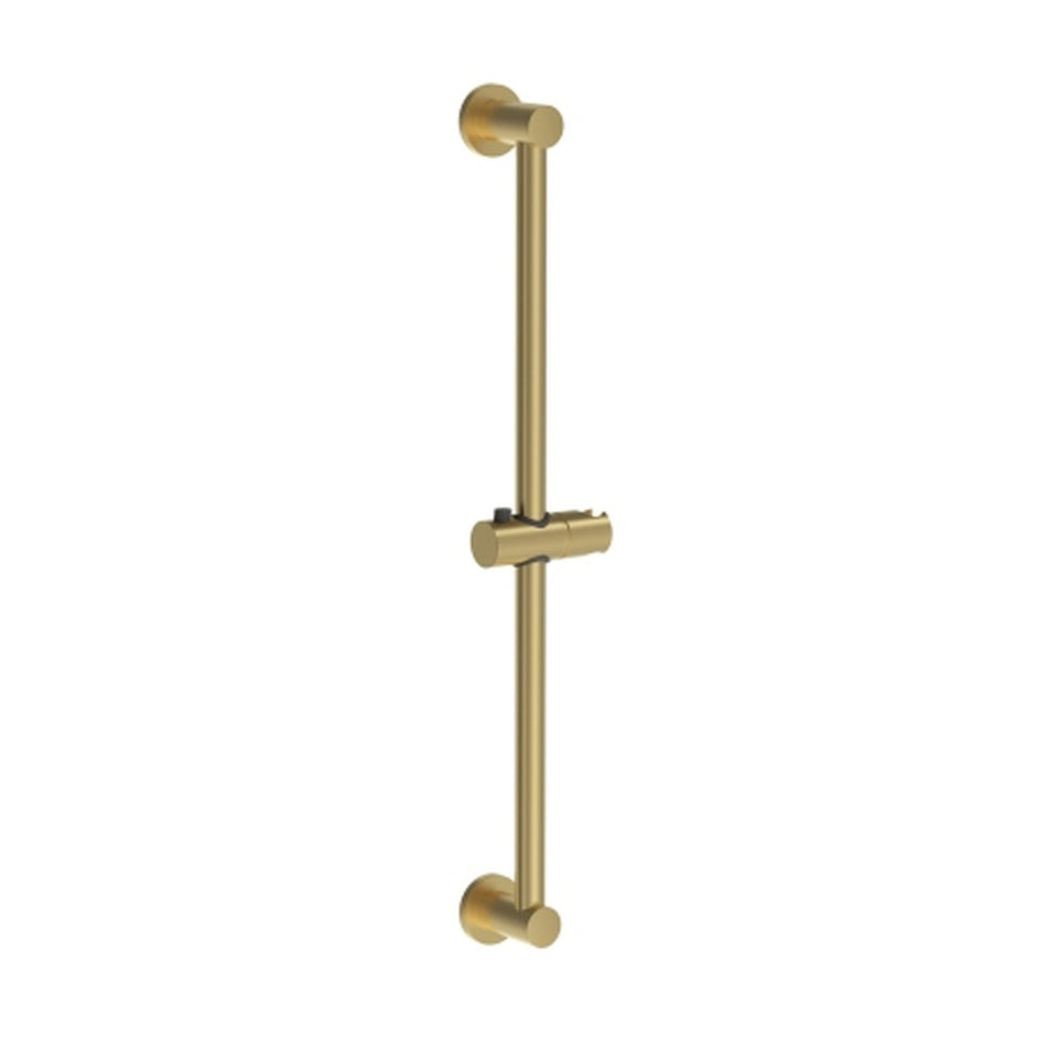 Bristan Round Riser Rail With Fixed Position Brackets - Brushed Brass